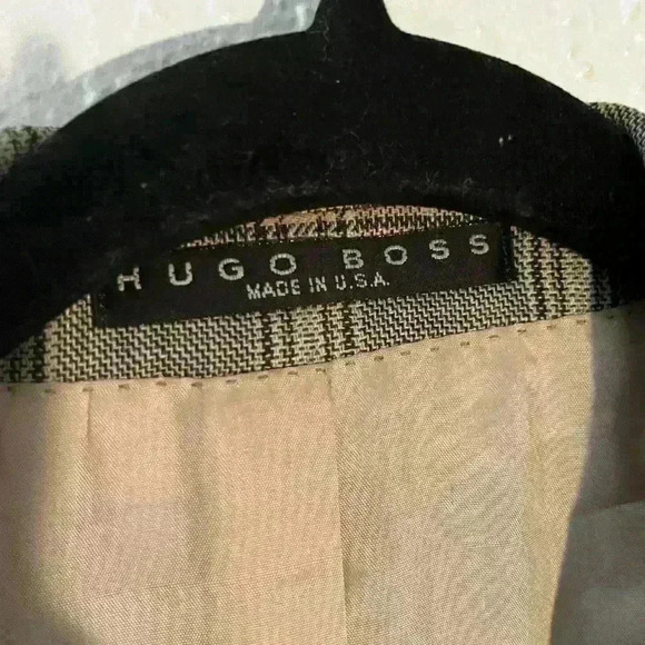 Hugo Boss Virgin Wool & Linen Blend Jacket Size 44L Gray - Picture 5 of 6